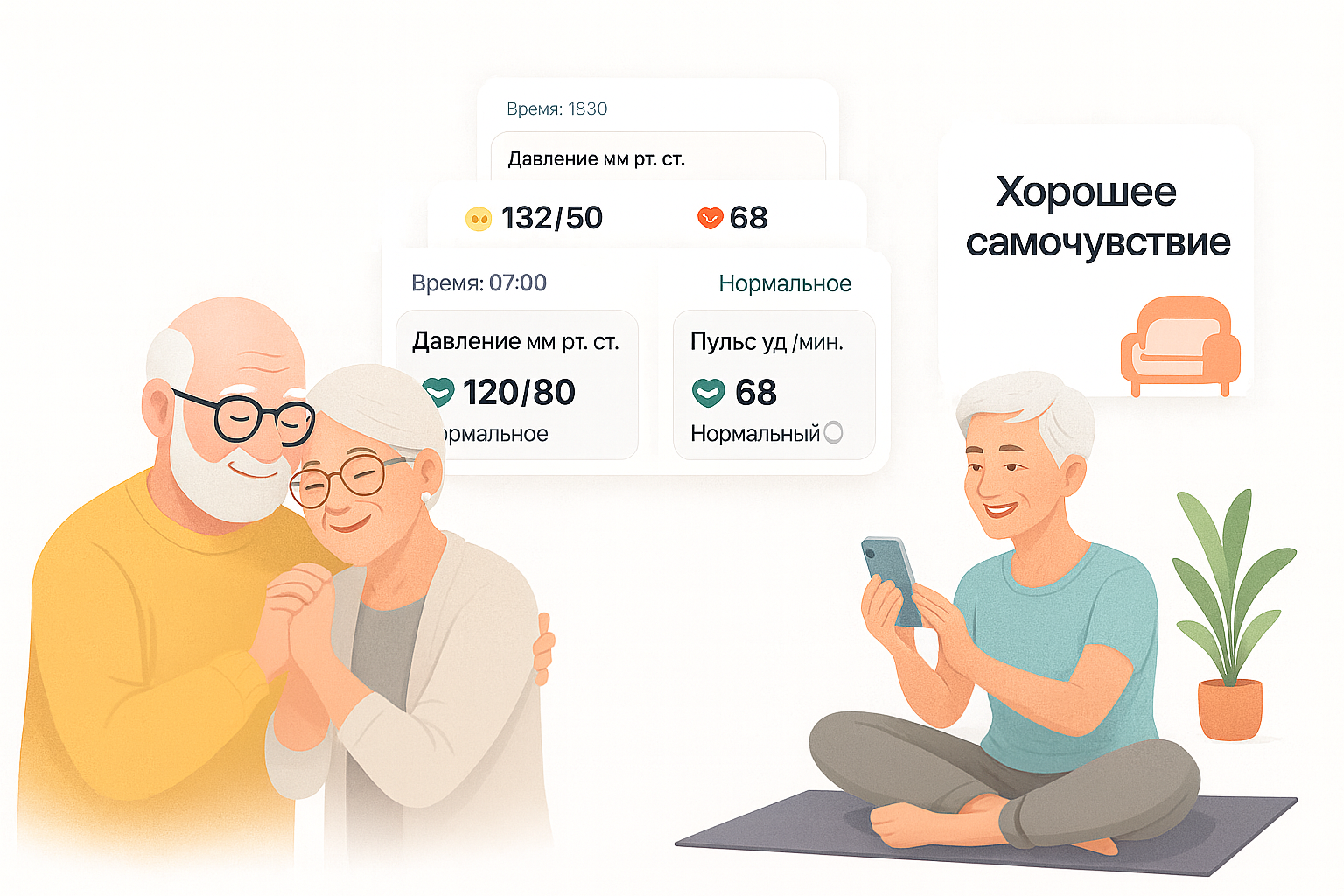 Иллюстрация цифрового благополучия